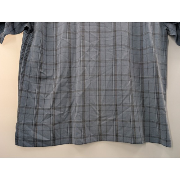 Tommy Bahama Men's size Large 100% Silk Blue Plaid Shirt Summer Cruise Vacation - Picture 8 of 8